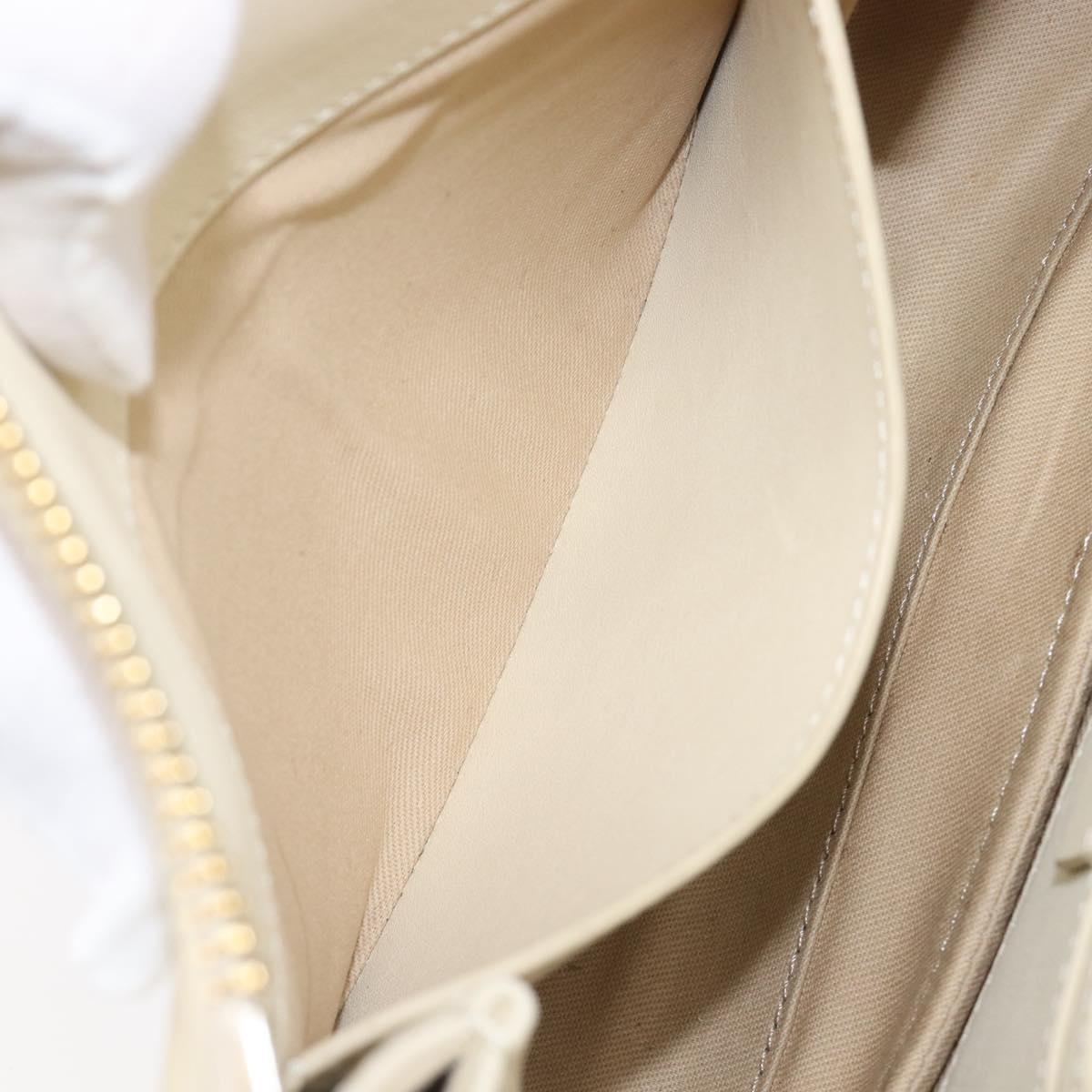 Chloe Roy Shoulder Bag Leather Ivory Gold Tone Auth BA15577A