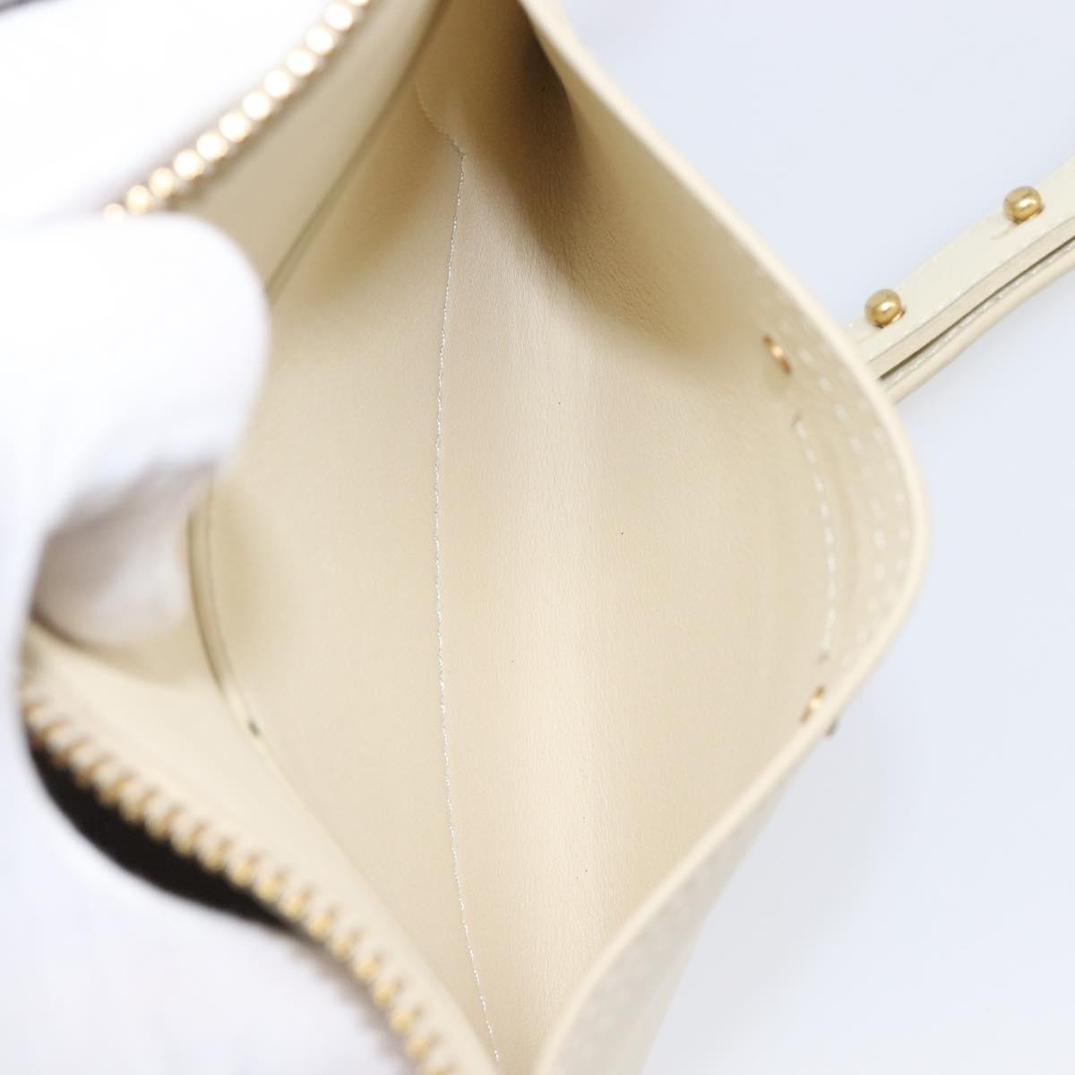 Chloe Roy Shoulder Bag Leather Ivory Gold Tone Auth BA15577A
