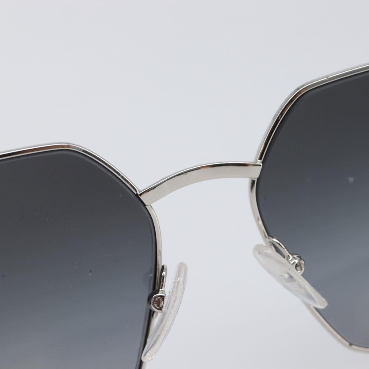 PRADA Sunglasses Metal Brown Silver Auth BA15585