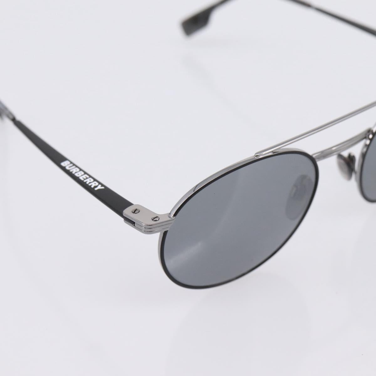 BURBERRY Sunglasses Metal Black Silver Auth BA15586V