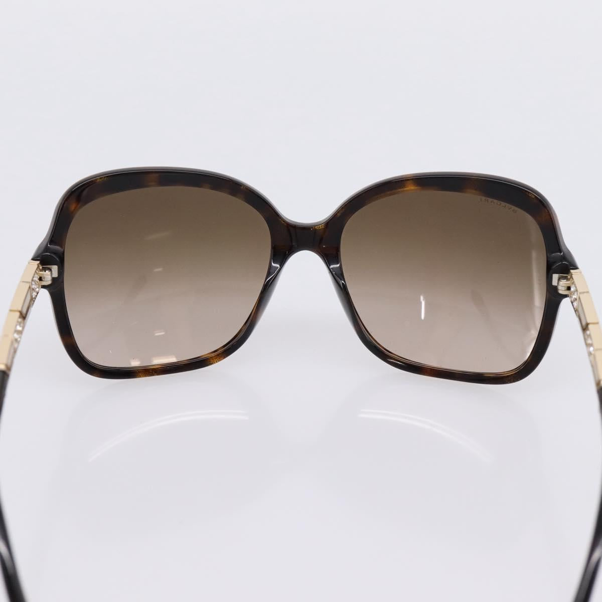 BVLGARI Sunglasses Plastic Brown Gold Tone Auth BA15587V