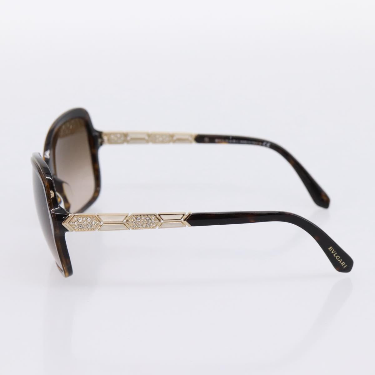 BVLGARI Sunglasses Plastic Brown Gold Tone Auth BA15587V