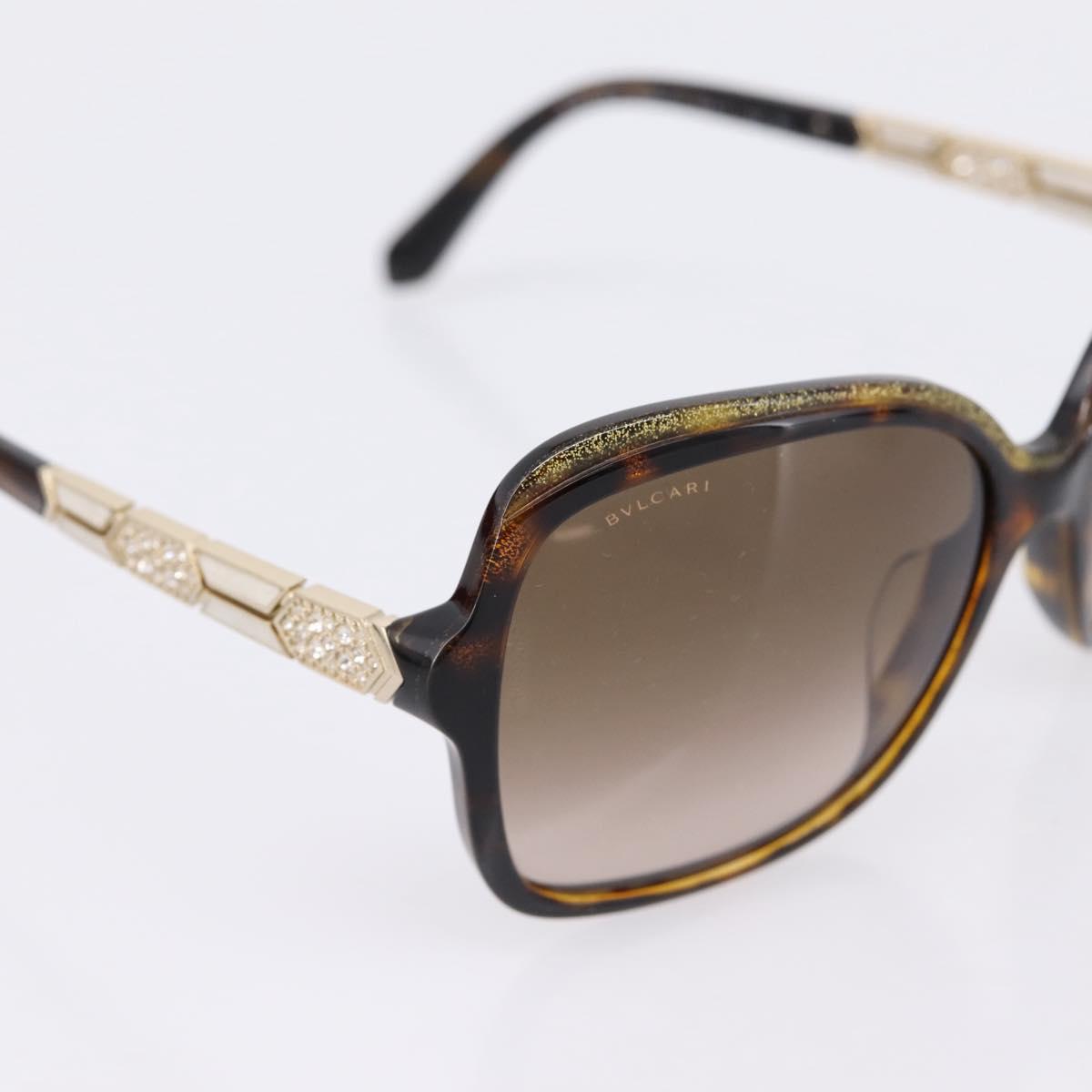 BVLGARI Sunglasses Plastic Brown Gold Tone Auth BA15587V