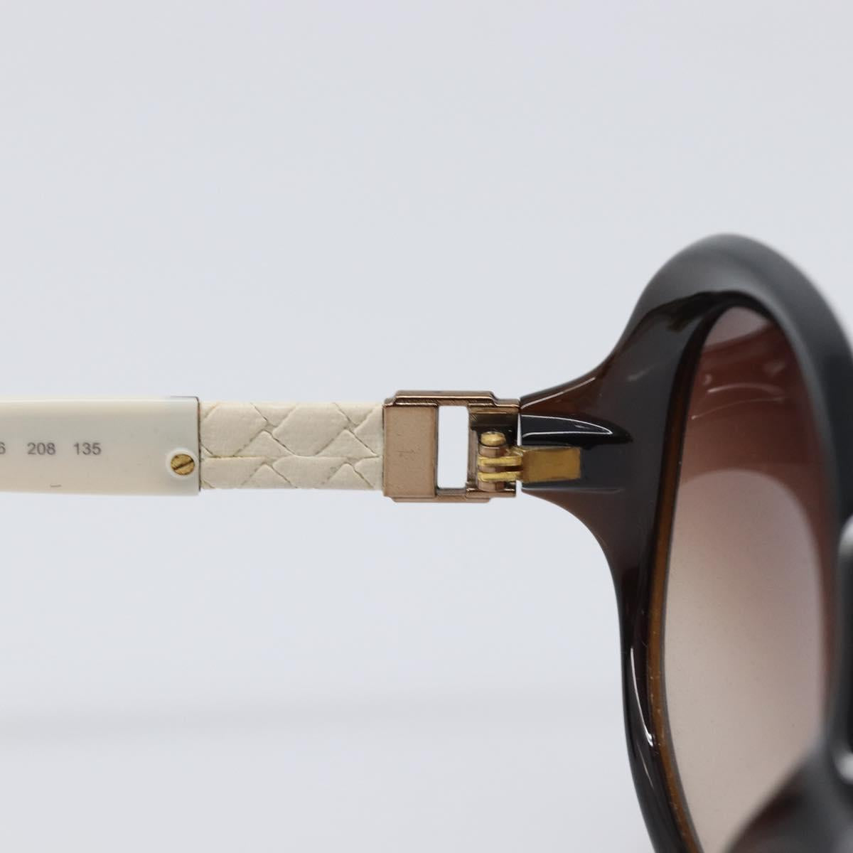 FENDI Sunglasses Plastic White Gold Tone Auth BA15591