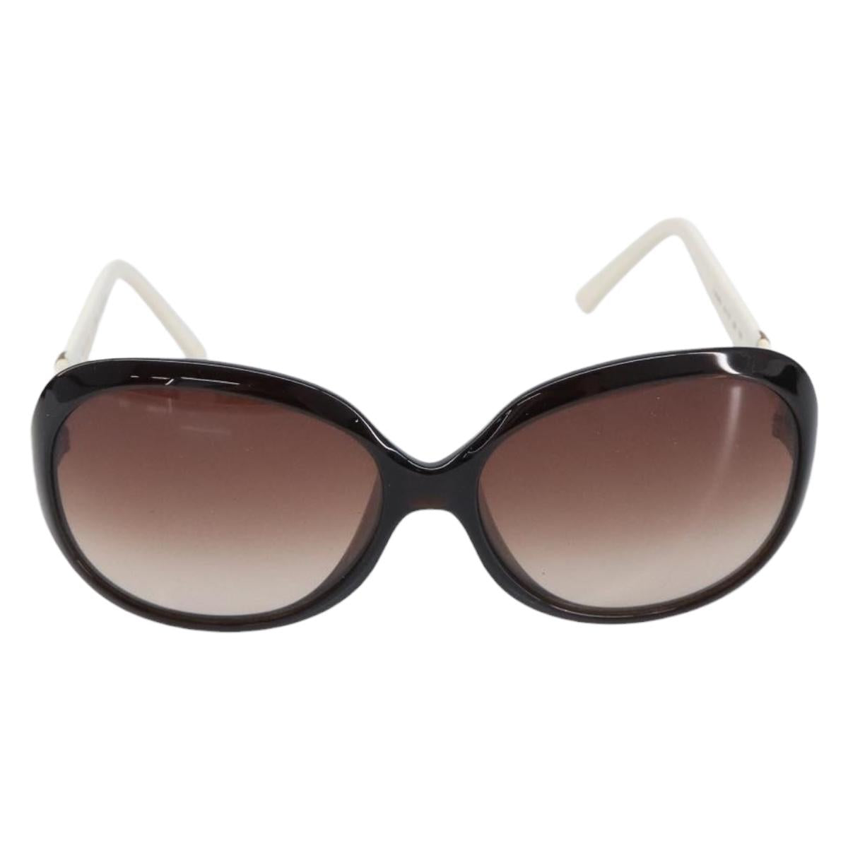 FENDI Sunglasses Plastic White Gold Tone Auth BA15591
