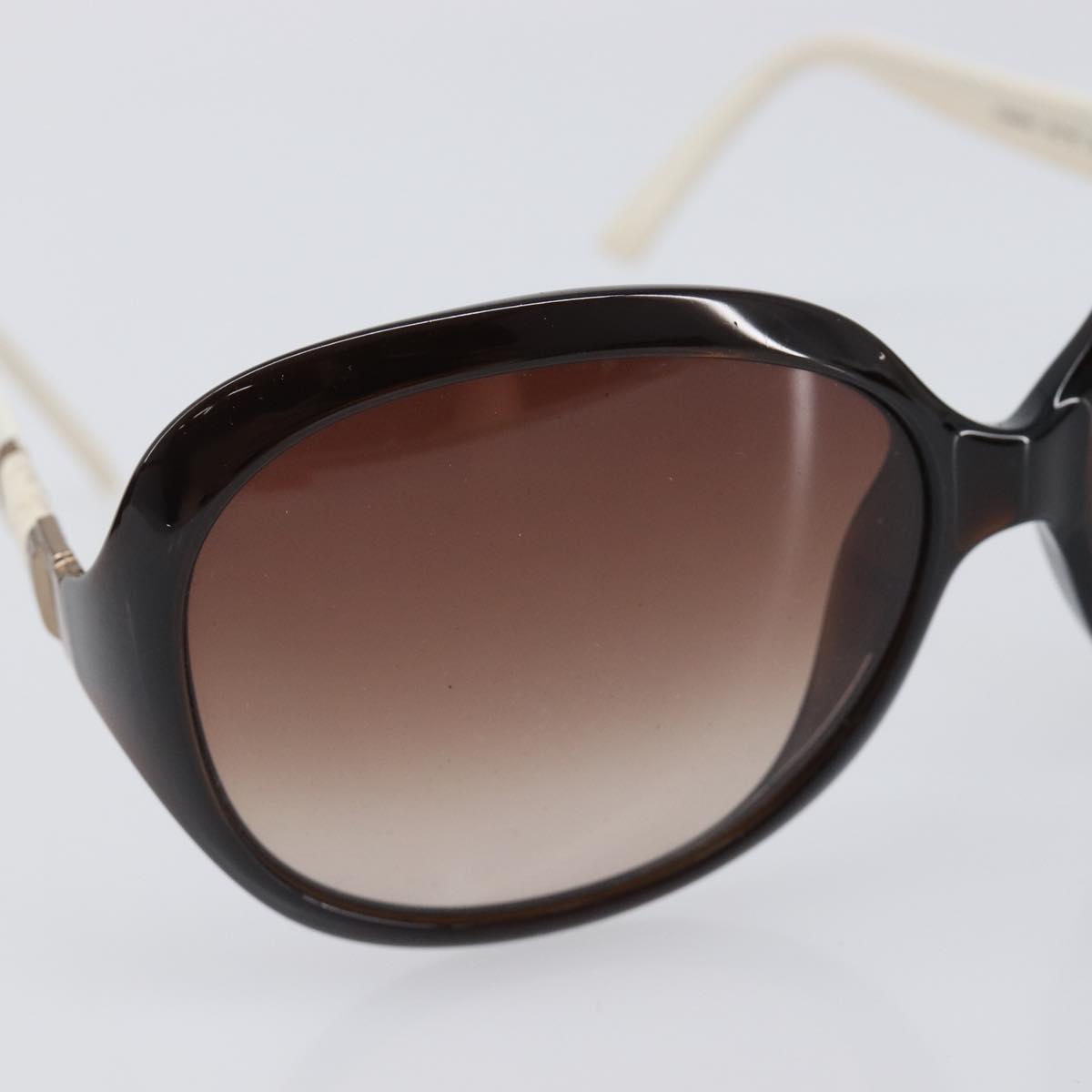 FENDI Sunglasses Plastic White Gold Tone Auth BA15591