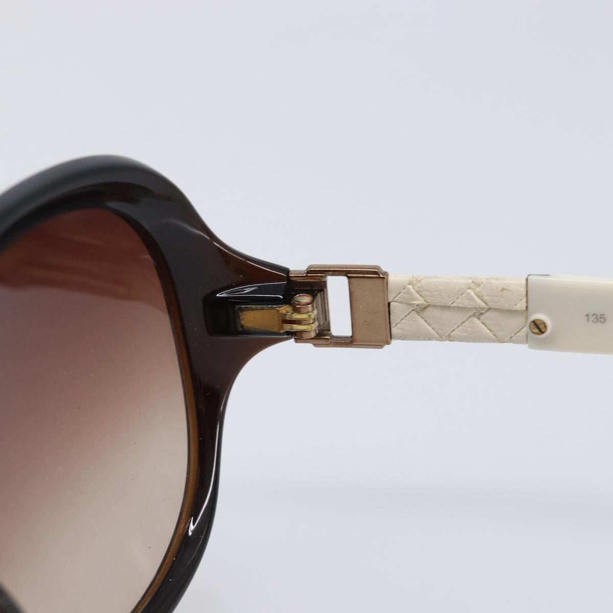 FENDI Sunglasses Plastic White Gold Tone Auth BA15591
