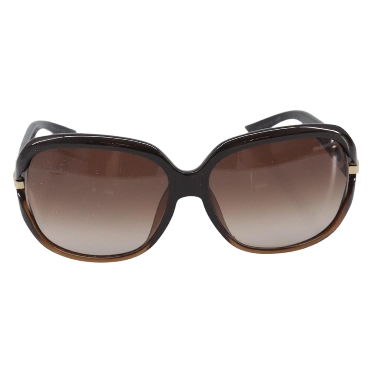 Christian Dior Sunglasses plastic Dark Brown Gold Tone Auth BA15592V