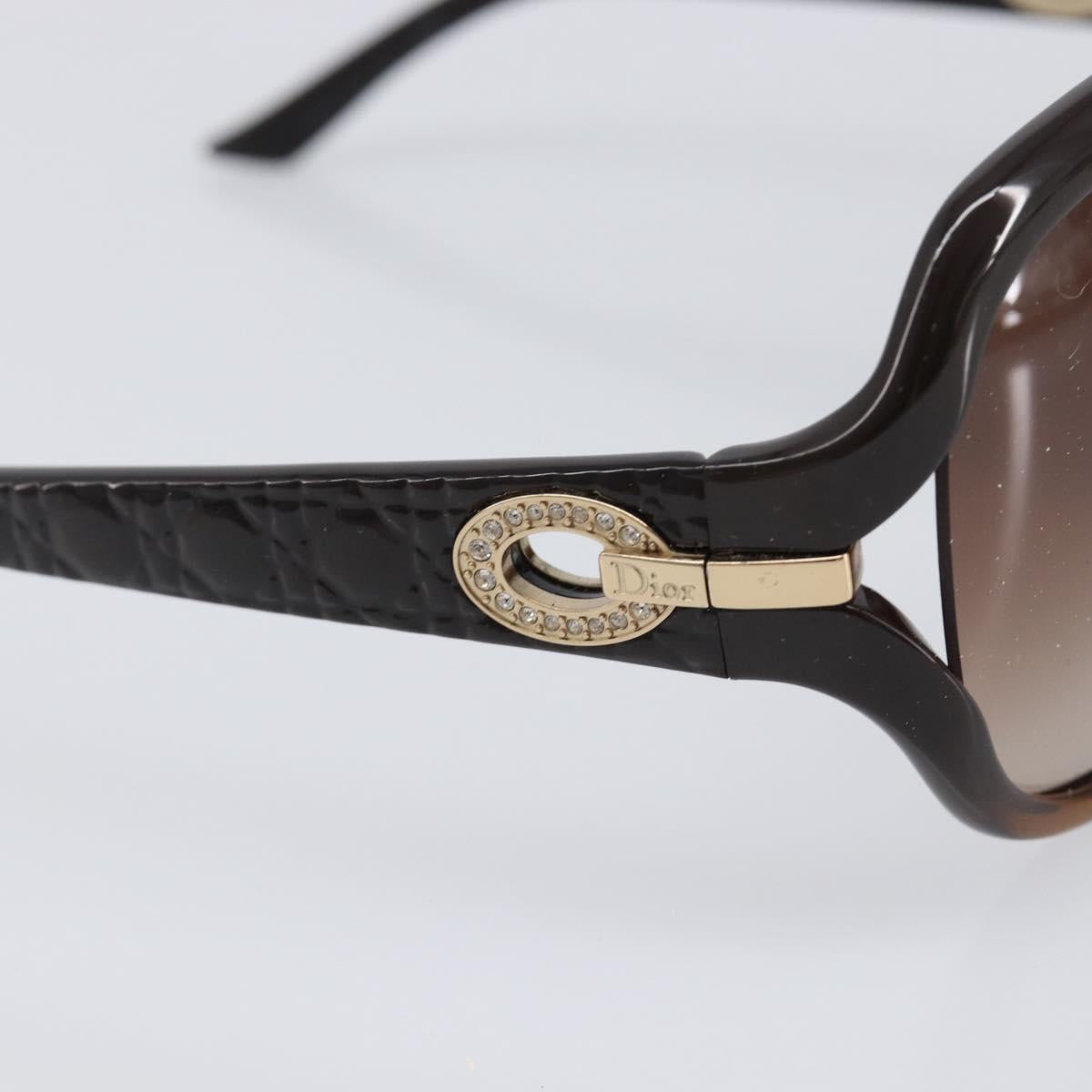 Christian Dior Sunglasses plastic Dark Brown Gold Tone Auth BA15592V