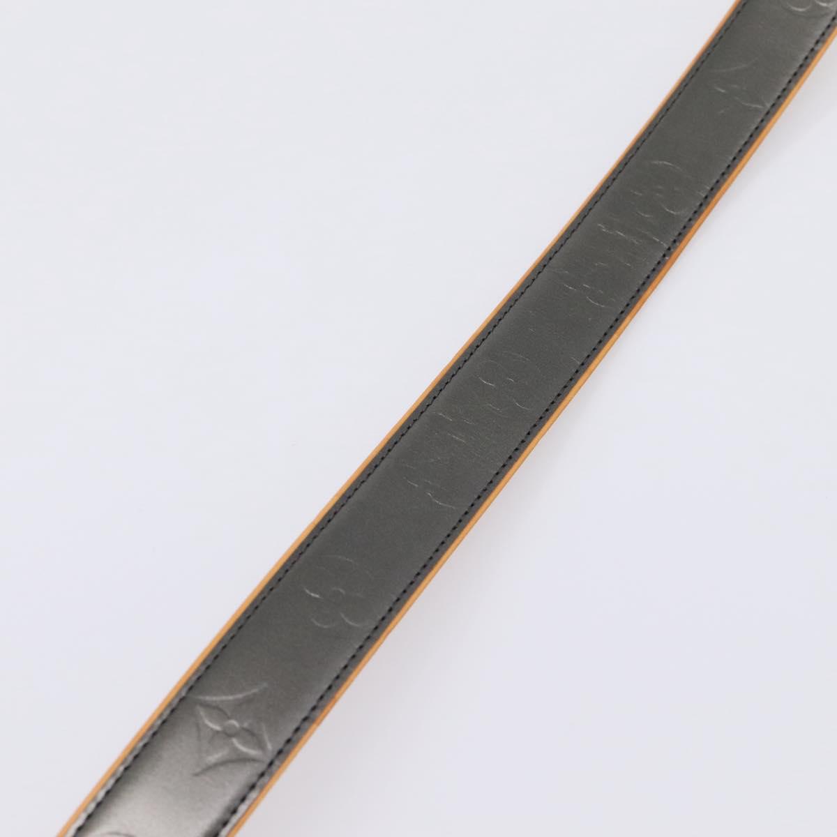 LOUIS VUITTON Monogram Mat Ceinture Belt Noir M6858 LV Auth BA15595