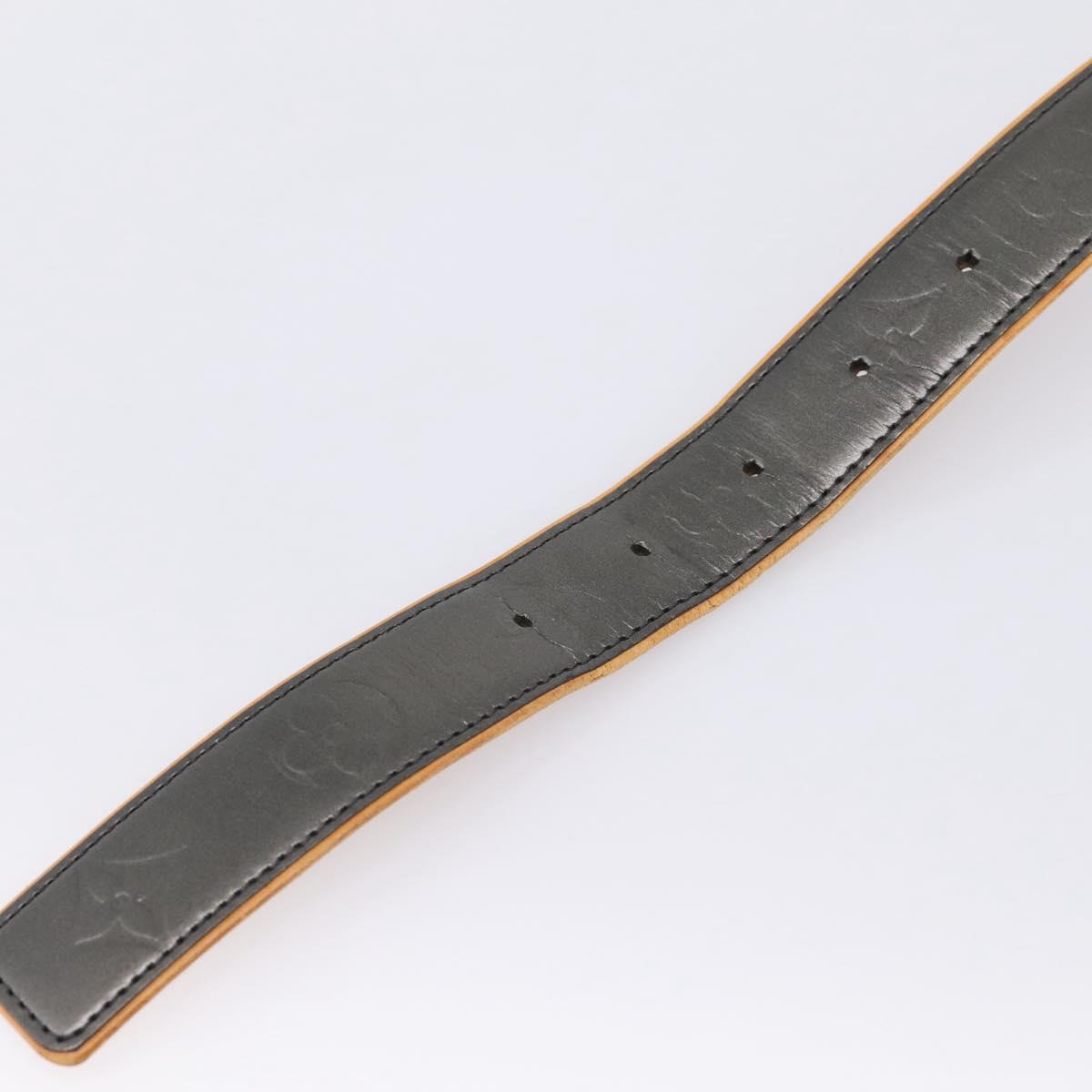 LOUIS VUITTON Monogram Mat Ceinture Belt Noir M6858 LV Auth BA15595