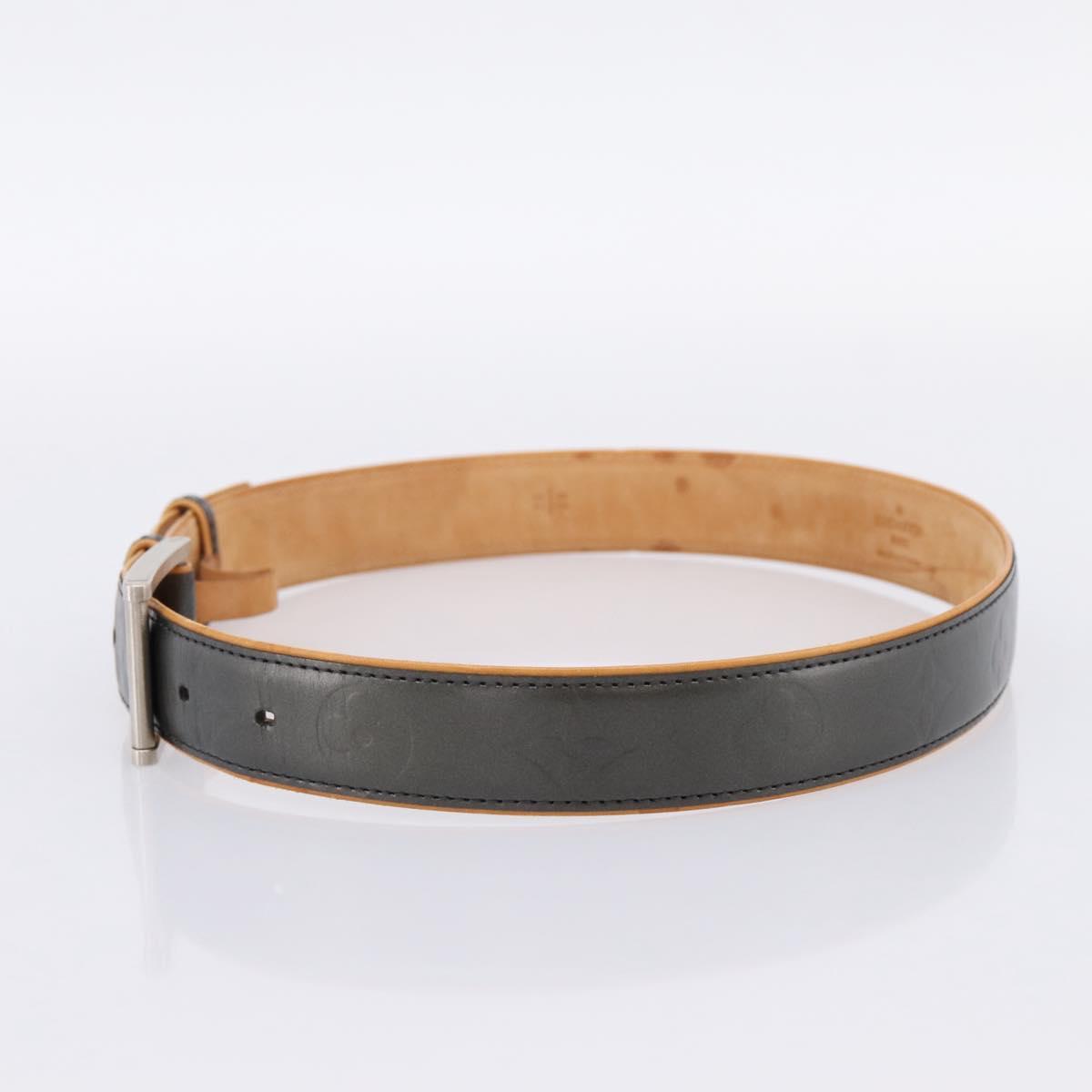 LOUIS VUITTON Monogram Mat Ceinture Belt Noir M6858 LV Auth BA15595
