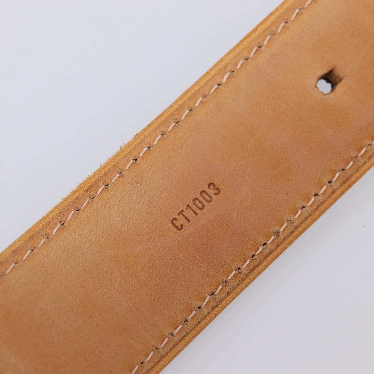 LOUIS VUITTON Monogram Mat Ceinture Belt Noir M6858 LV Auth BA15595