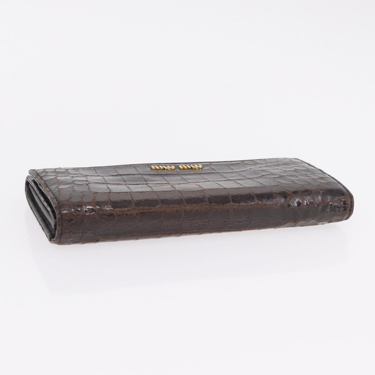 HERMES Miumiu Wallet Coin Purse Wallet Leather 7 Set Black Pink Auth BA15600