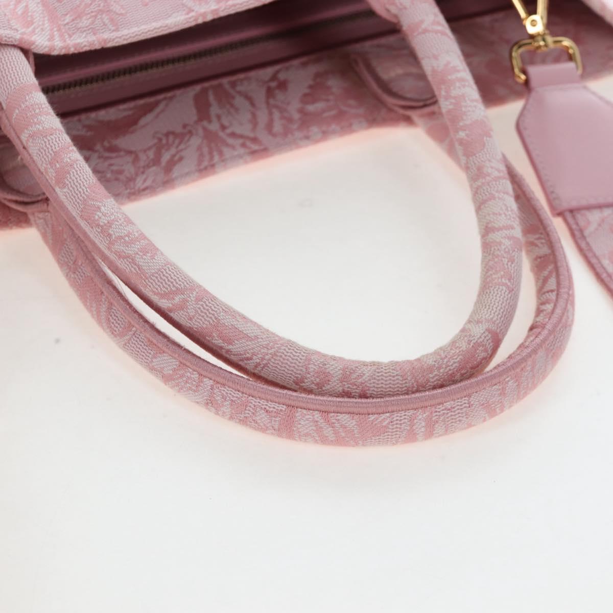 VERSACE Athena Barocco Tote Bag tweed 2way Pink Gold Auth BA15628M