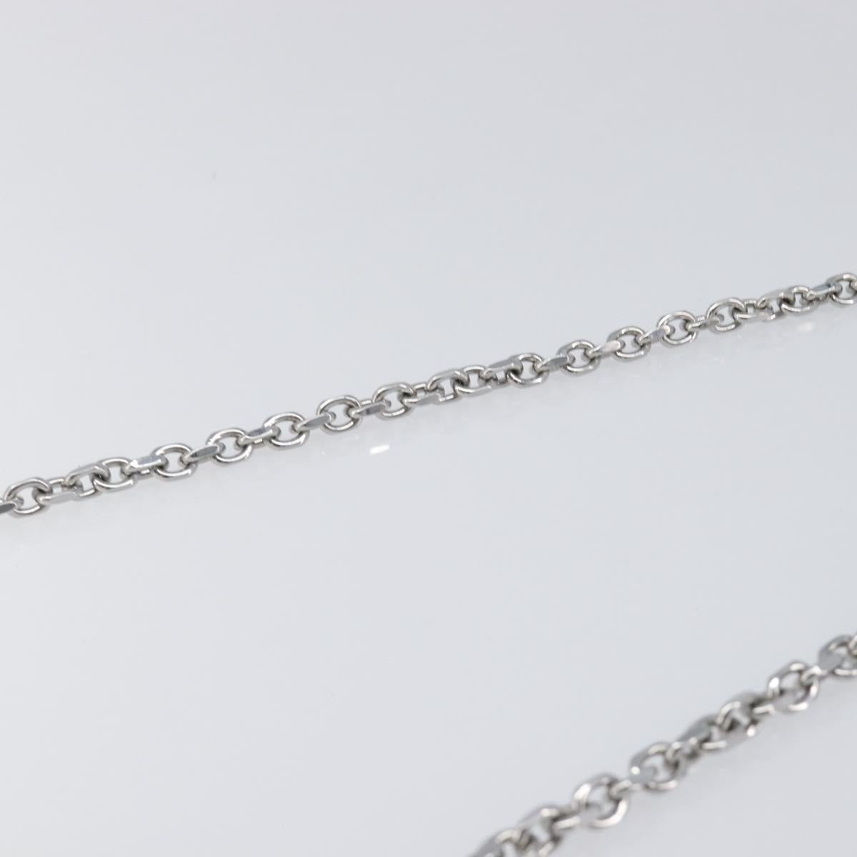 Maison Margiela Chain Shoulder Bag Leather White Silver Auth BA15629M
