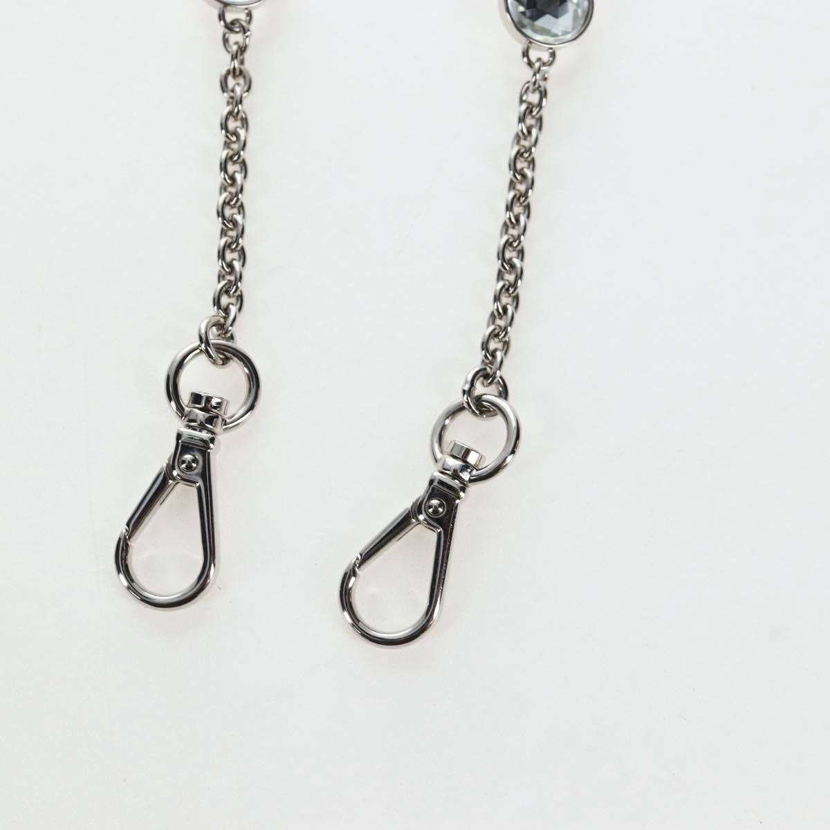 Miu Miu Matelasse Chain Bag Leather 2way Light Blue Silver Auth BA15639V