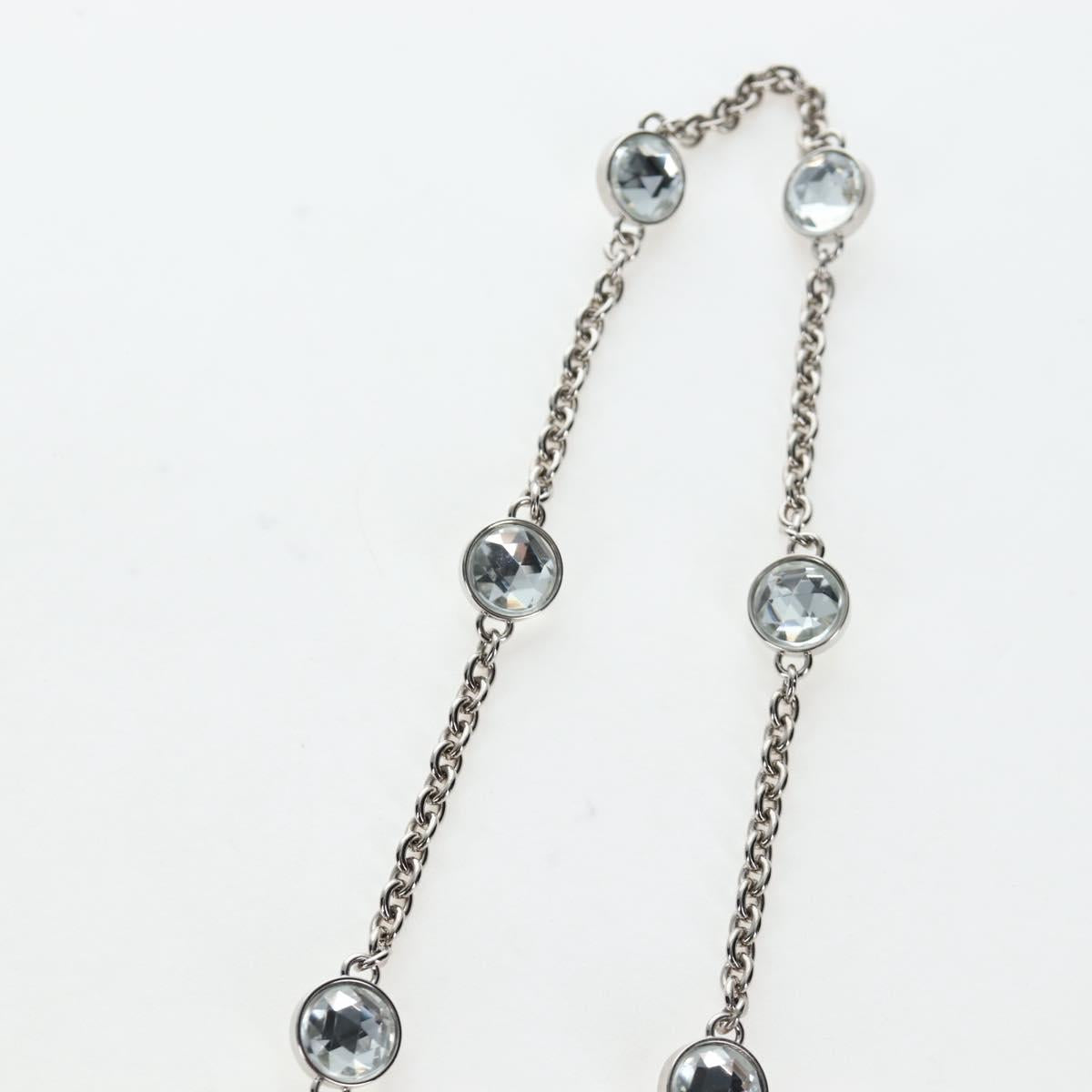 Miu Miu Matelasse Chain Bag Leather 2way Light Blue Silver Auth BA15639V