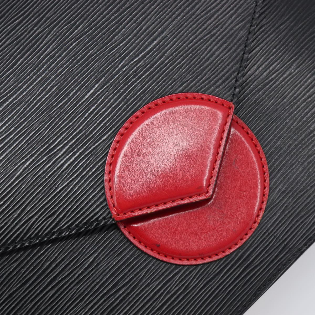 LOUIS VUITTON Epi Osh Shoulder Bag Black Red M52444 LV Auth BA15647
