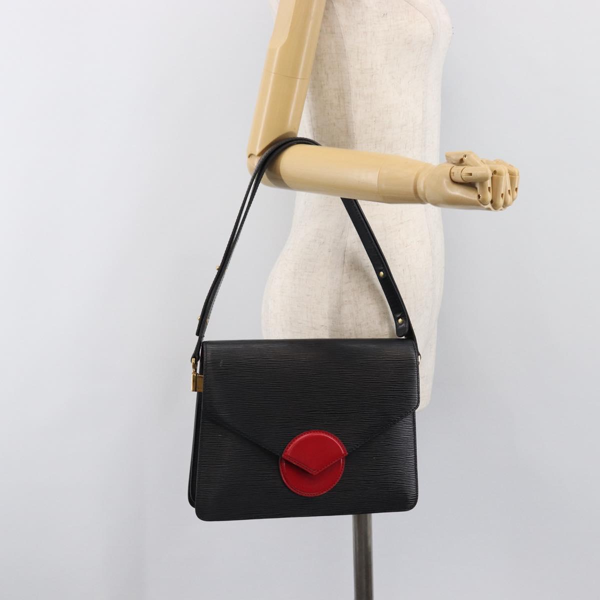LOUIS VUITTON Epi Osh Shoulder Bag Black Red M52444 LV Auth BA15647