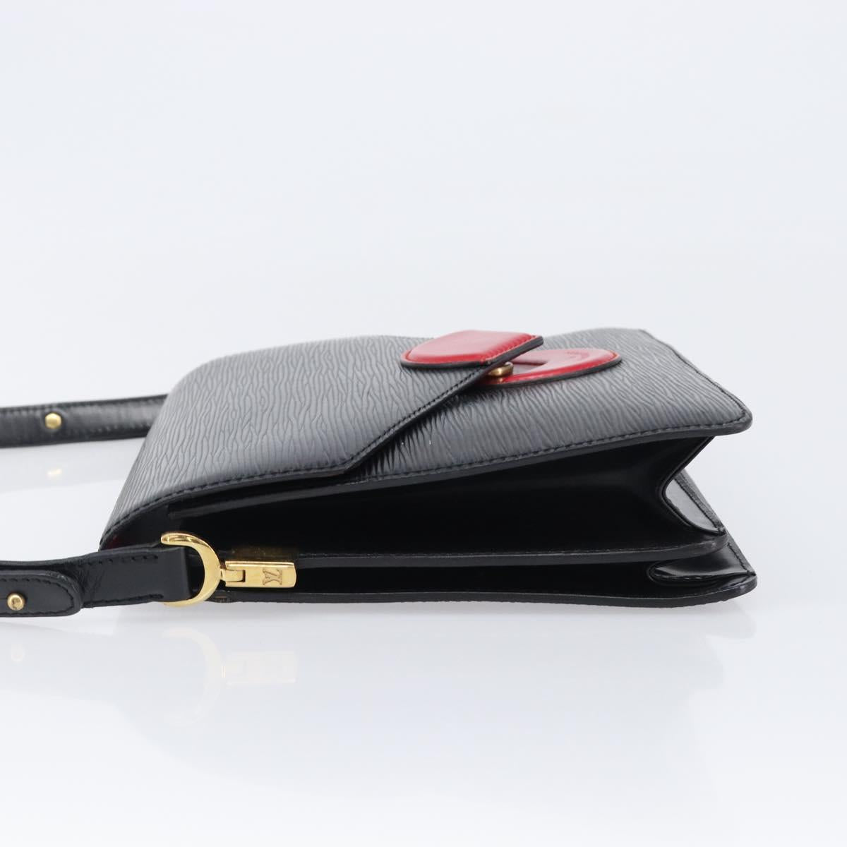 LOUIS VUITTON Epi Osh Shoulder Bag Black Red M52444 LV Auth BA15647