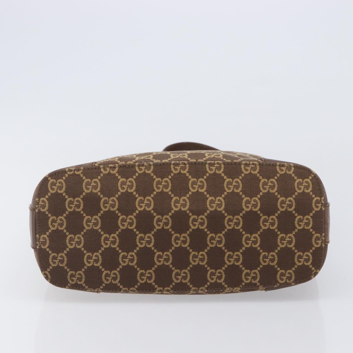 GUCCI GG Canvas Shoulder Bag Brown Gold 001 4204 Auth BA15649