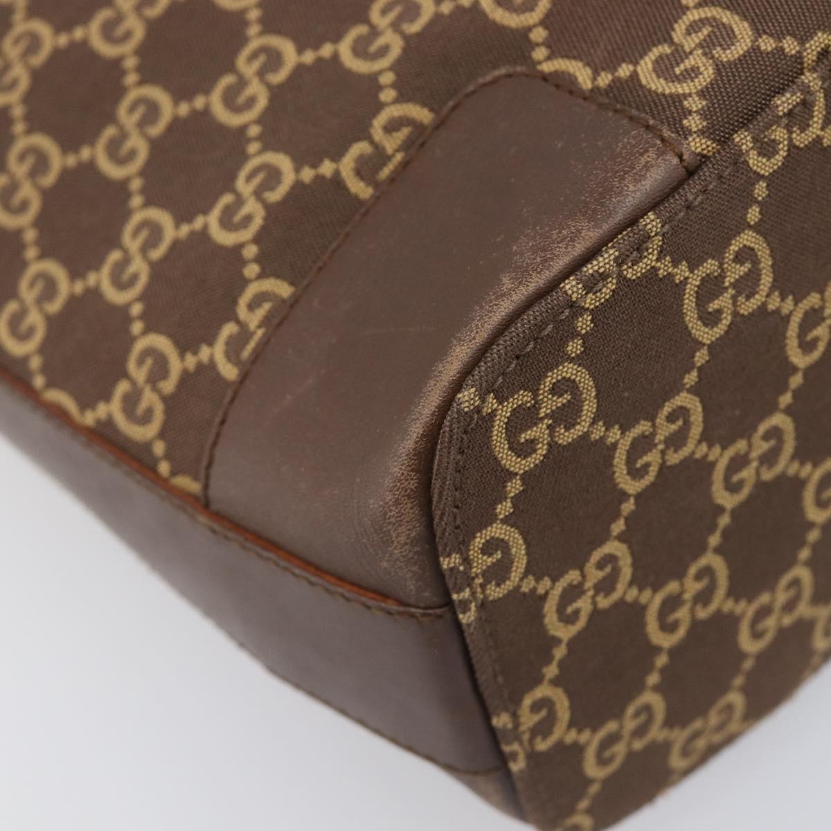 GUCCI GG Canvas Shoulder Bag Brown Gold 001 4204 Auth BA15649