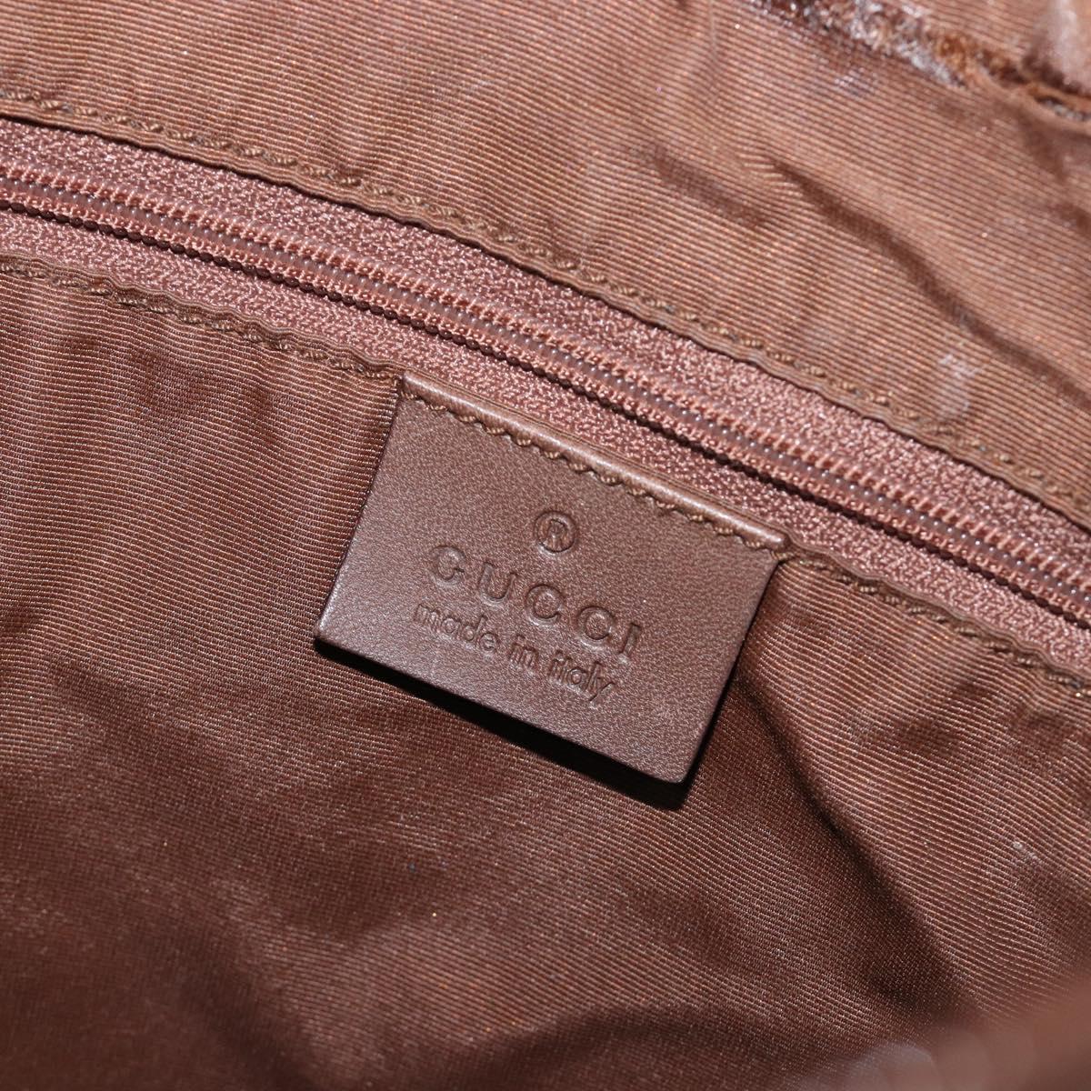 GUCCI GG Canvas Shoulder Bag Brown Gold 001 4204 Auth BA15649