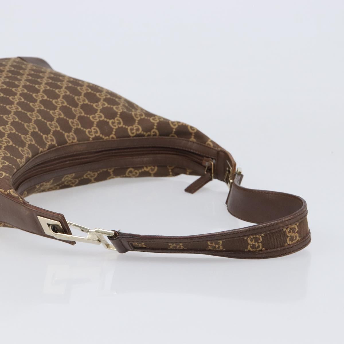 GUCCI GG Canvas Shoulder Bag Brown Gold 001 4204 Auth BA15649