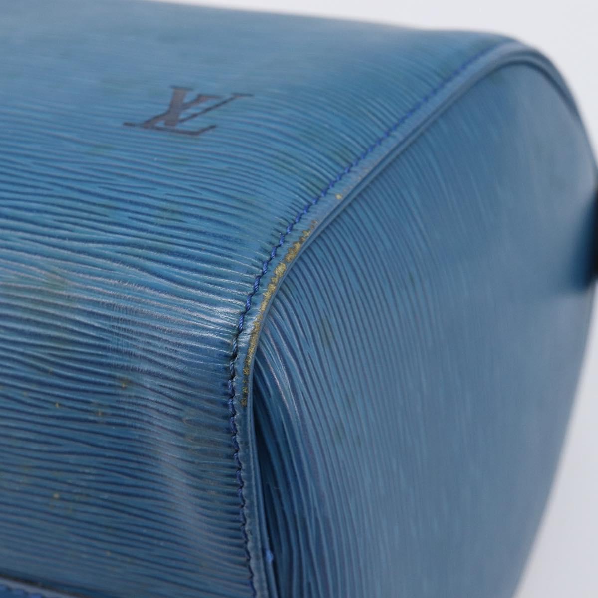 LOUIS VUITTON Epi Speedy 35 Hand Bag Toledo Blue M42995 LV Auth BA15651