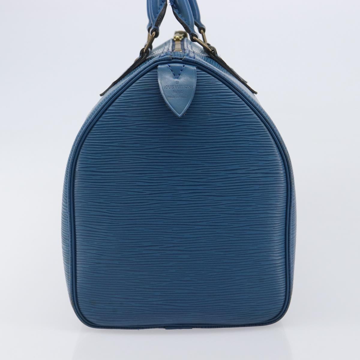 LOUIS VUITTON Epi Speedy 35 Hand Bag Toledo Blue M42995 LV Auth BA15651