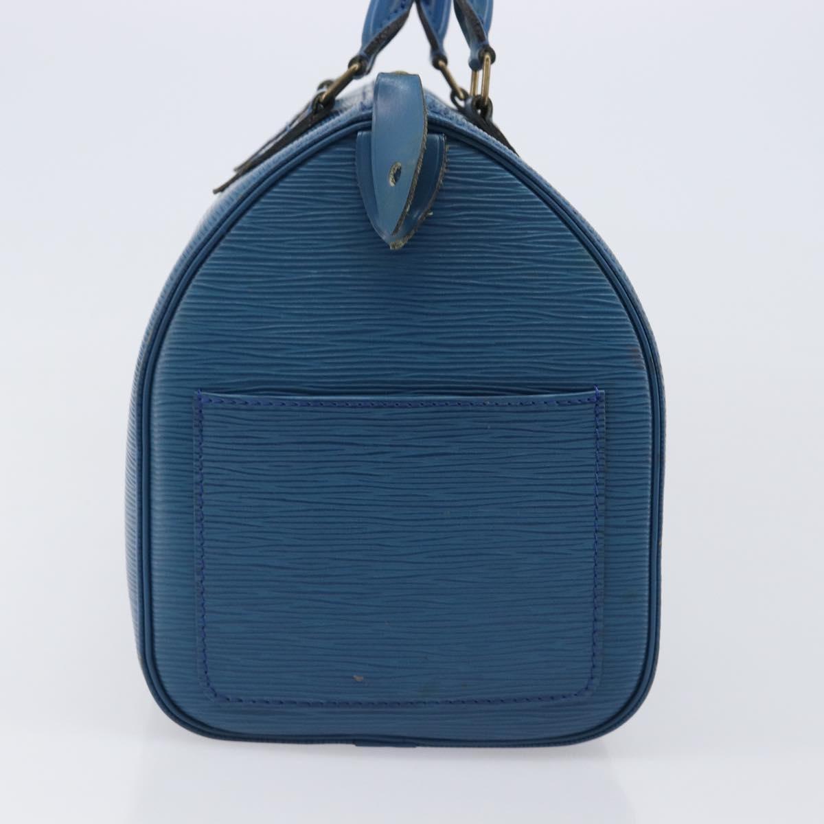 LOUIS VUITTON Epi Speedy 35 Hand Bag Toledo Blue M42995 LV Auth BA15651