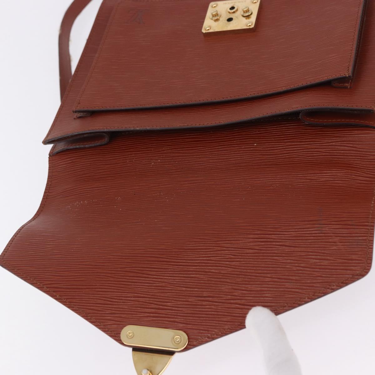 LOUIS VUITTON Epi Monceau 28 Hand Bag Brown M52123 LV Auth BA15652