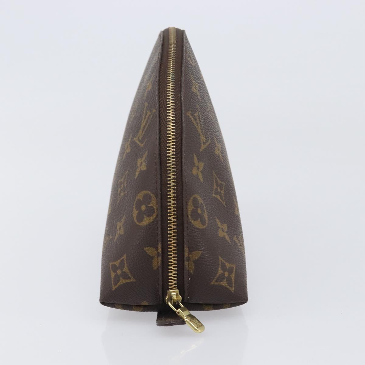 LOUIS VUITTON Monogram Trousse Demi Ronde Cosmetic Pouch M47520 LV Auth BA15653