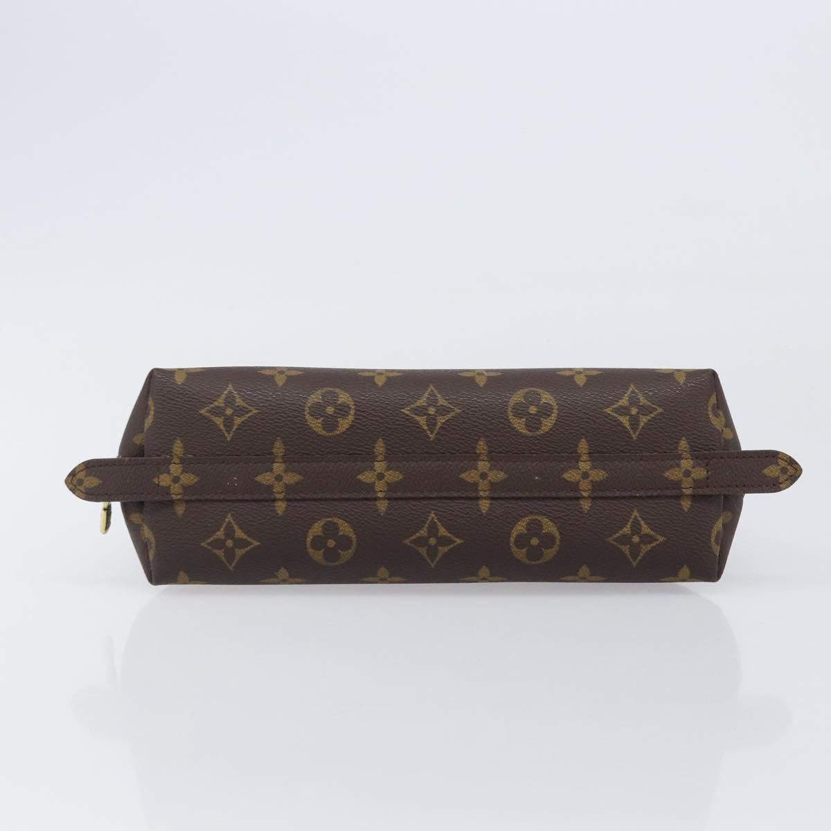 LOUIS VUITTON Monogram Trousse Demi Ronde Cosmetic Pouch M47520 LV Auth BA15653