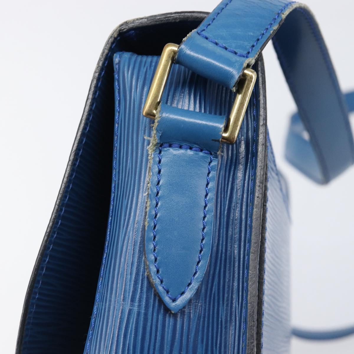 LOUIS VUITTON Epi Saint Cloud GM Shoulder Bag Toledo Blue M52195 LV Auth BA15654