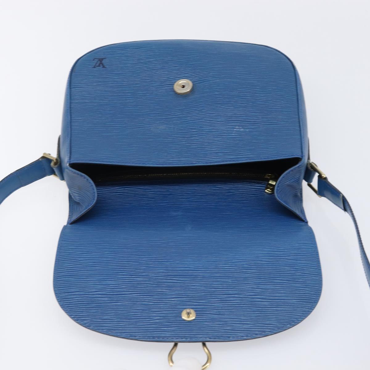 LOUIS VUITTON Epi Saint Cloud GM Shoulder Bag Toledo Blue M52195 LV Auth BA15654