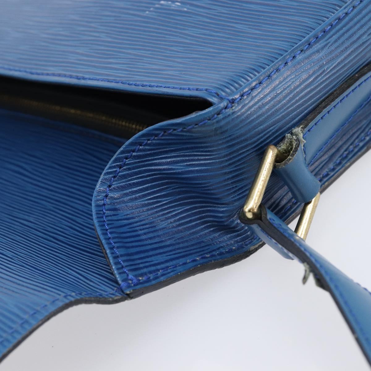 LOUIS VUITTON Epi Saint Cloud GM Shoulder Bag Toledo Blue M52195 LV Auth BA15654