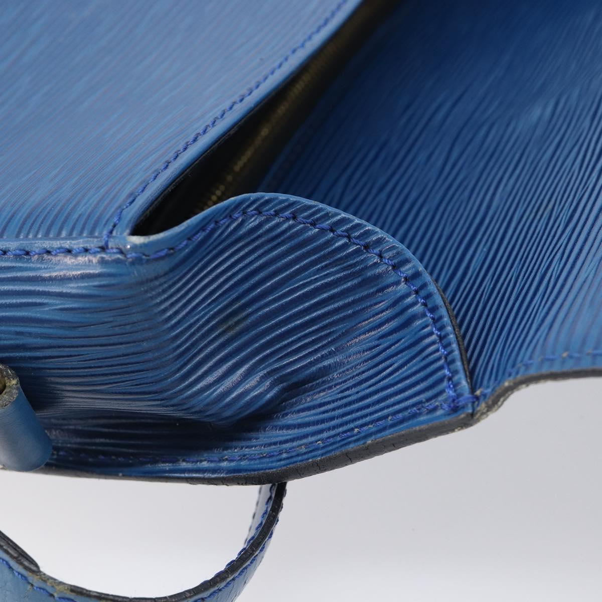 LOUIS VUITTON Epi Saint Cloud GM Shoulder Bag Toledo Blue M52195 LV Auth BA15654