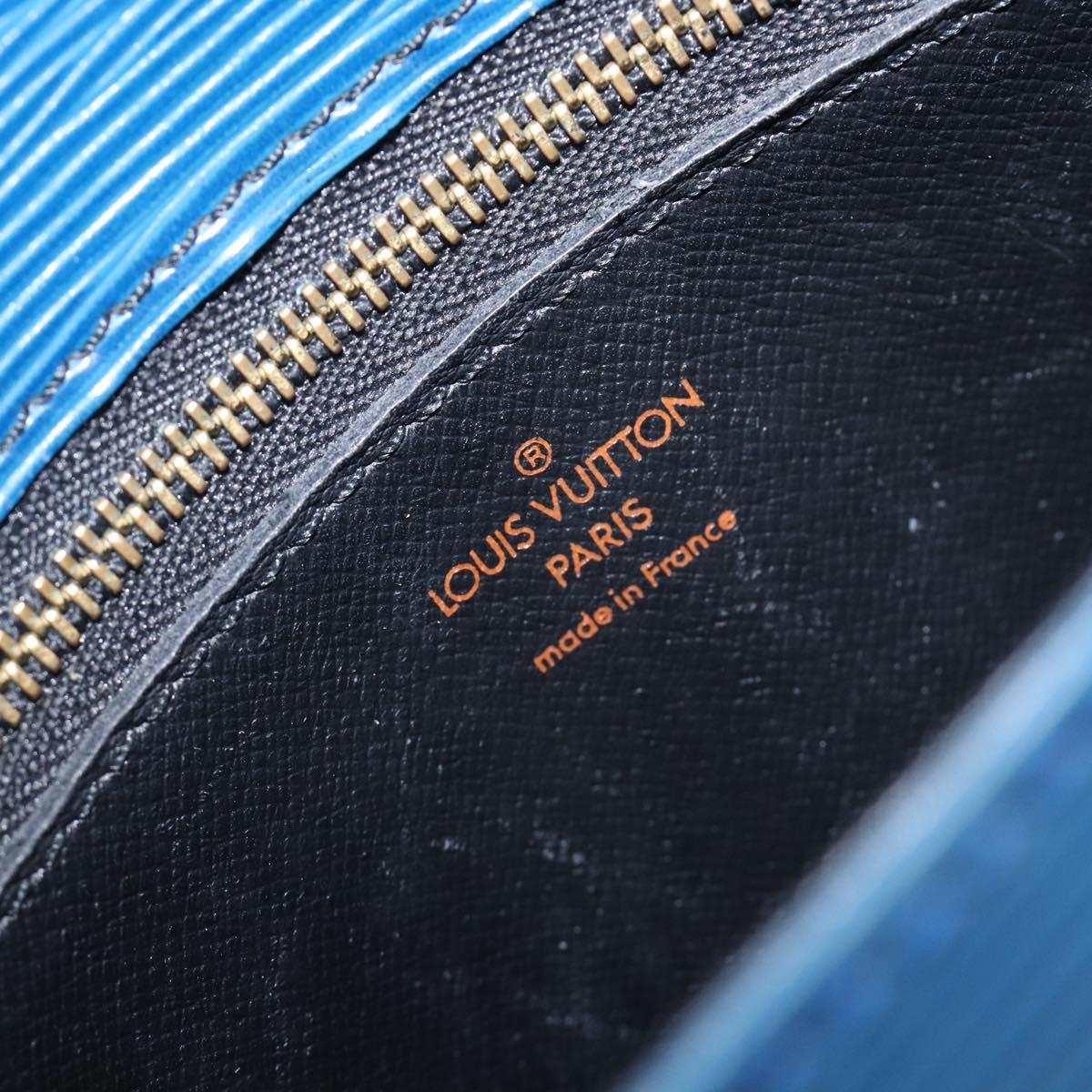 LOUIS VUITTON Epi Saint Cloud GM Shoulder Bag Toledo Blue M52195 LV Auth BA15654