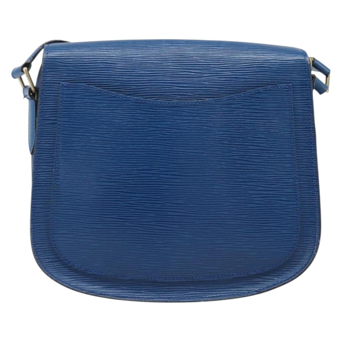 LOUIS VUITTON Epi Saint Cloud GM Shoulder Bag Toledo Blue M52195 LV Auth BA15654