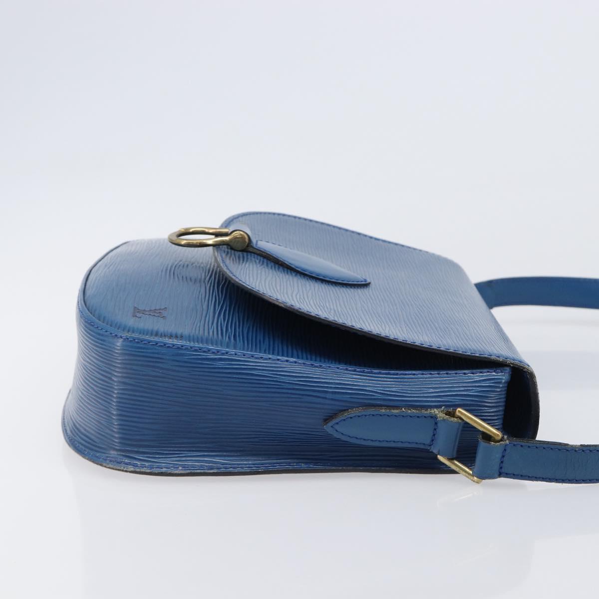 LOUIS VUITTON Epi Saint Cloud GM Shoulder Bag Toledo Blue M52195 LV Auth BA15654