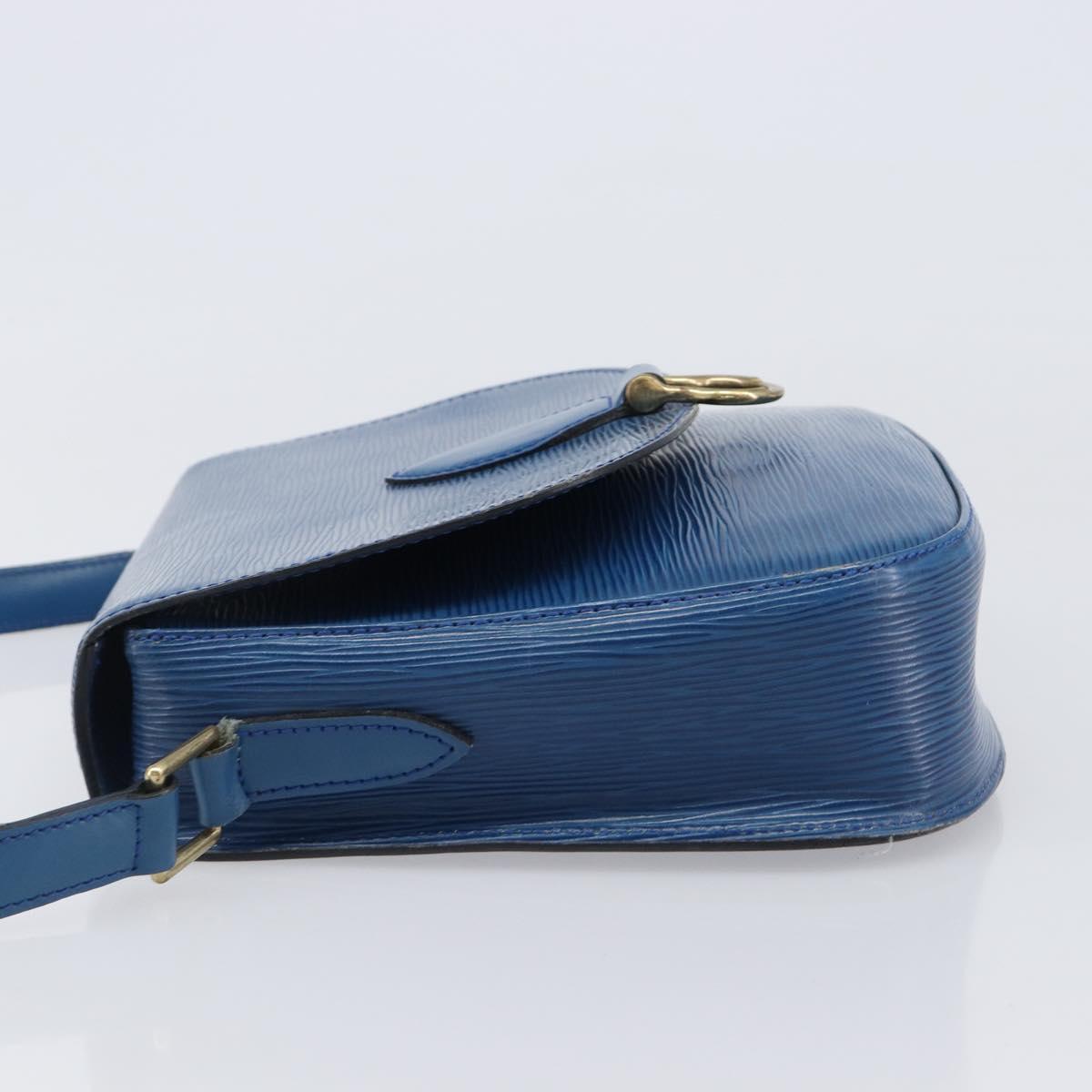 LOUIS VUITTON Epi Saint Cloud GM Shoulder Bag Toledo Blue M52195 LV Auth BA15654