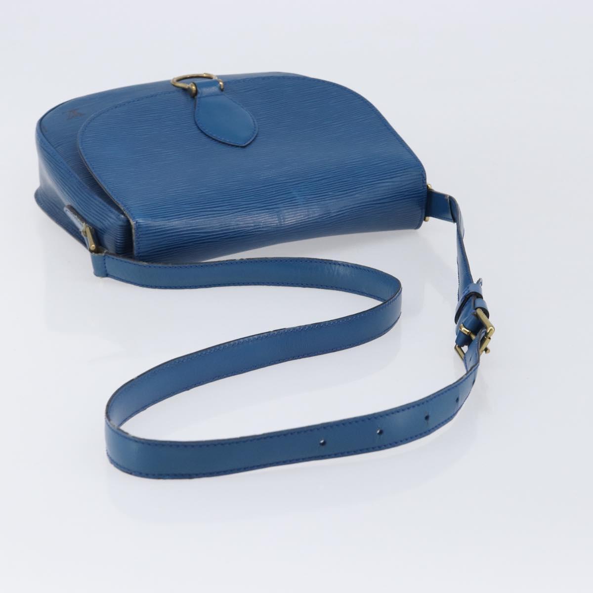 LOUIS VUITTON Epi Saint Cloud GM Shoulder Bag Toledo Blue M52195 LV Auth BA15654