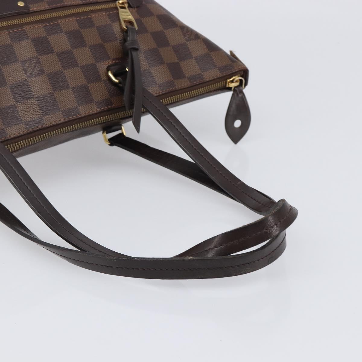 LOUIS VUITTON Damier Ebene Jena MM Tote Bag N41013 LV Auth BA15660