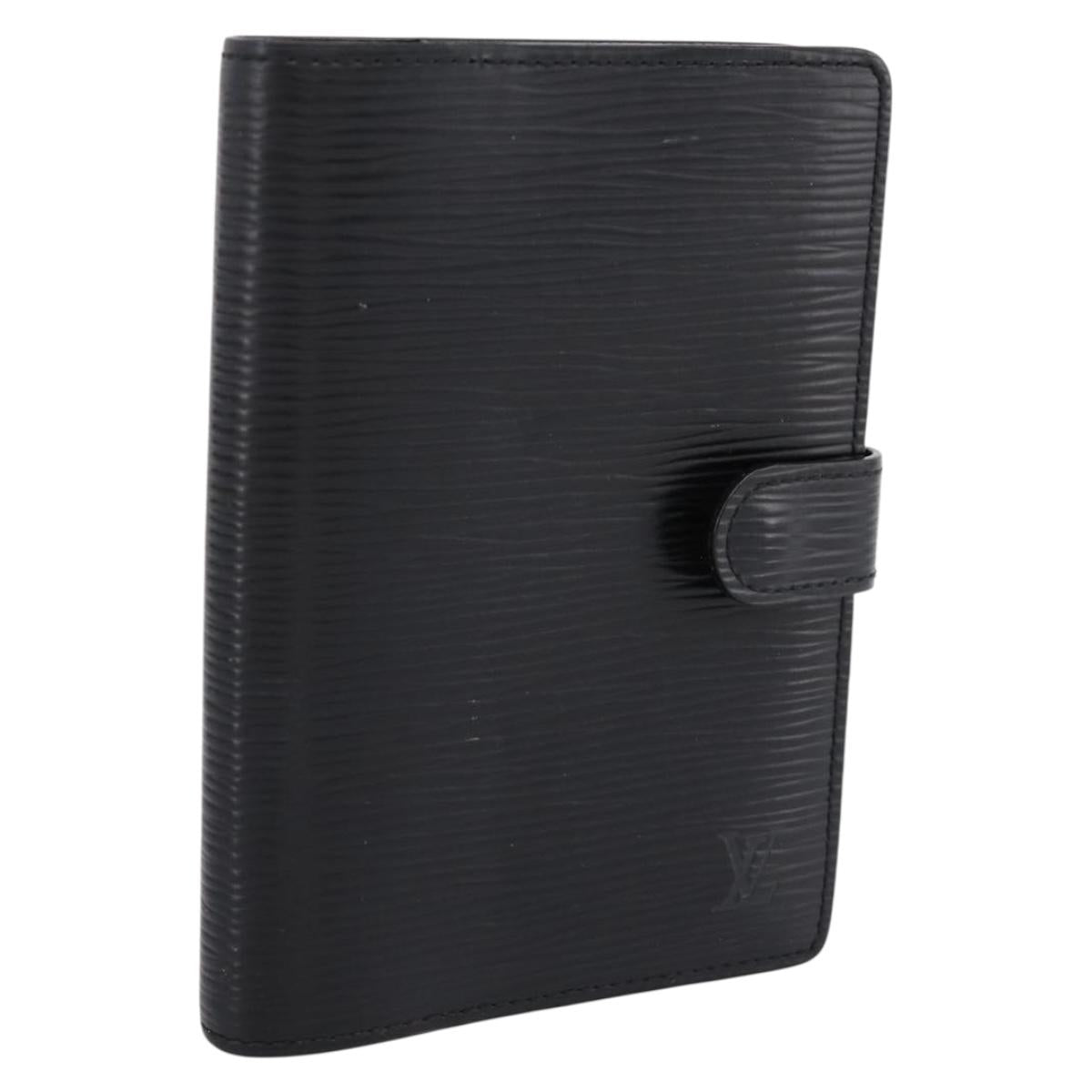 LOUIS VUITTON Epi Agenda PM Day Planner Cover Black R20092 LV Auth BA15663