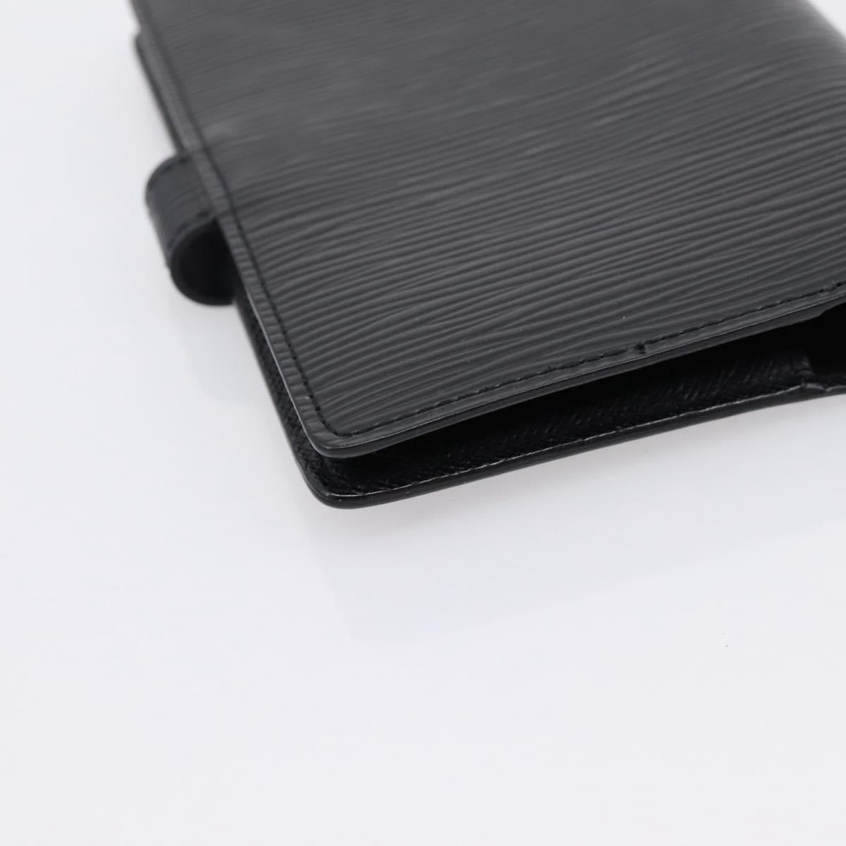 LOUIS VUITTON Epi Agenda PM Day Planner Cover Black R20092 LV Auth BA15663