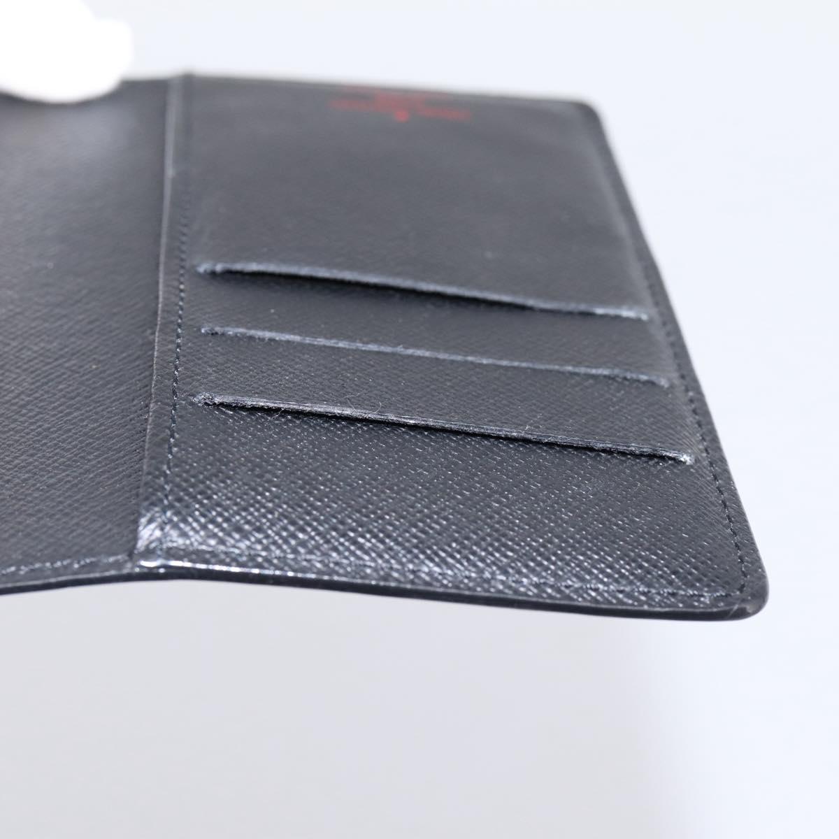 LOUIS VUITTON Epi Agenda PM Day Planner Cover Black R20092 LV Auth BA15663