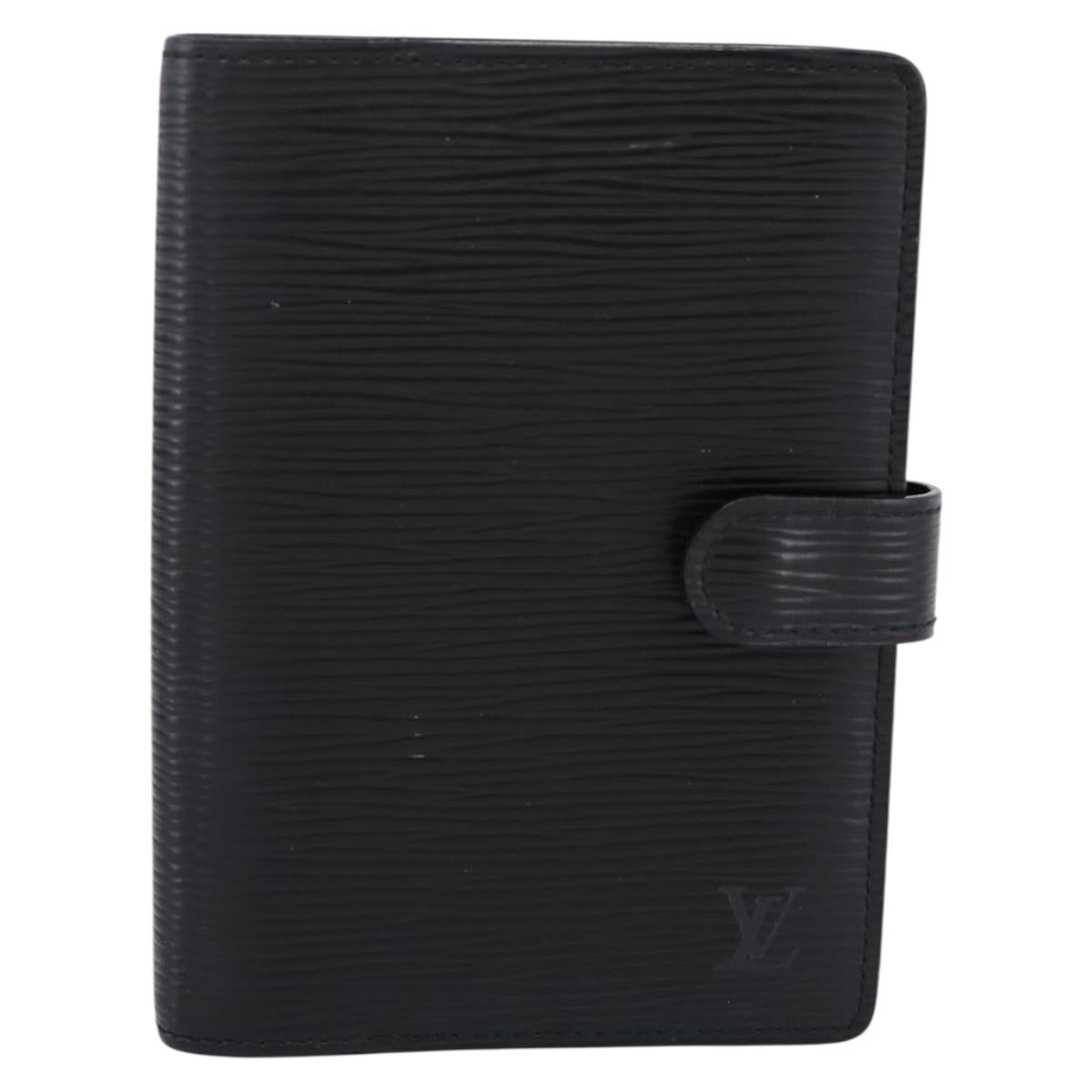 LOUIS VUITTON Epi Agenda PM Day Planner Cover Black R20092 LV Auth BA15663