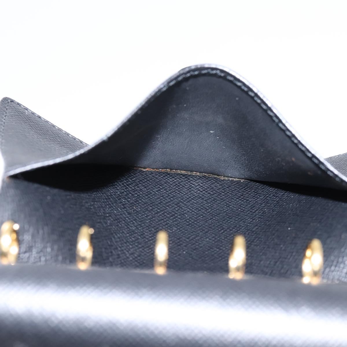 LOUIS VUITTON Epi Agenda PM Day Planner Cover Black R20092 LV Auth BA15663
